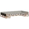 vidaXL Ensemble de canap&eacute;s d'ext&eacute;rieur 10 pc Gris Naturel et Clair