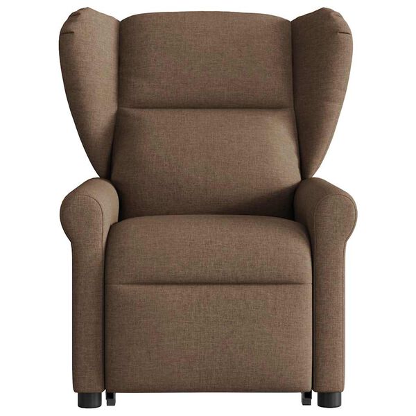 vidaXL Fauteuil inclinable Marron Tissu