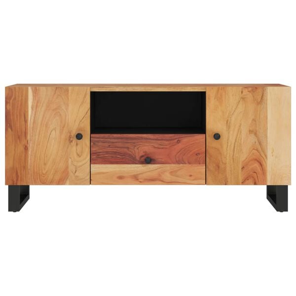 vidaXL Meuble TV 105x33,5x46 cm bois d'acacia solide et d'ingénierie