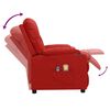 vidaXL Fauteuil de massage &eacute;lectrique Rouge bordeaux Similicuir
