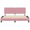 vidaXL Cadre de lit sans matelas rose 160x200 cm velours