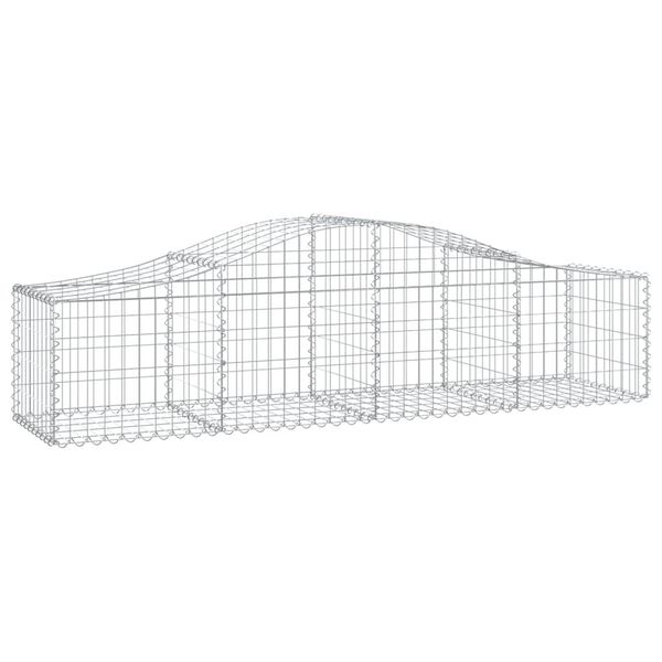 vidaXL Paniers &agrave; gabions arqu&eacute;s 15 pcs 200x50x40/60 cm fer galvanis&eacute;