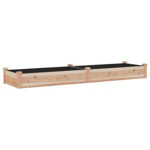 vidaXL Lit sur&eacute;lev&eacute; de jardin doublure 240x60x25 cm bois massif sapin