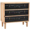 vidaXL Armoire &agrave; tiroirs bois de sapin massif 80x36x75 cm