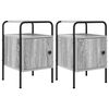 vidaXL Table de chevet 2 pc Sonoma gris 35 x 36,5 x 56 cm