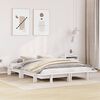 vidaXL Cadre de lit sans matelas blanc 140x190 cm bois de pin massif