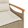 vidaXL Salon de jardin avec coussins 3 pcs beige résine tressée
