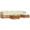 vidaXL Ensemble de canap&eacute;s d'ext&eacute;rieur 6 pcs Naturel et Cr&egrave;me