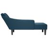 vidaXL Fauteuil long avec accoudoir droit bleu velours
