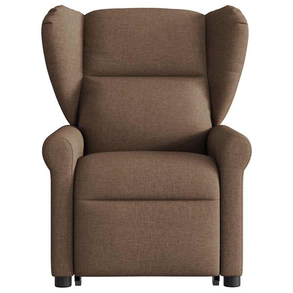 vidaXL Fauteuil de massage inclinable Marron Tissu