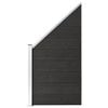 vidaXL Panneau de cl&ocirc;ture WPC 95x(105-180) cm Gris