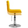 vidaXL Tabouret de bar Jaune moutarde Velours