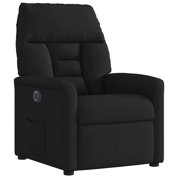 vidaXL Fauteuil inclinable &eacute;lectrique Noir Tissu