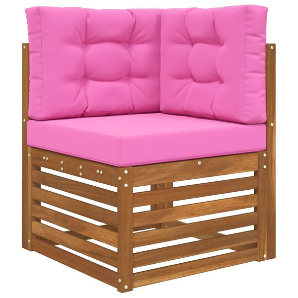 vidaXL Coussin de canap&eacute; d'ext&eacute;rieur 3 pcs Rose Polyester