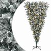 vidaXL Arbre de No&euml;l artificiel &agrave; branches articul&eacute;es &agrave; l'envers