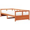 vidaXL Lit de jour avec matelas cire marron 80x200 cm bois pin massif