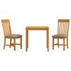 vidaXL Ensemble de salle &agrave; manger 3 pc Gris Bois de ch&ecirc;ne massif