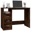 vidaXL Bureau avec tiroirs Ch&ecirc;ne fum&eacute; 102x50x76 cm Bois d'ing&eacute;nierie