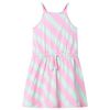 Robe pour enfants avec cordon de serrage sans manches rose 140