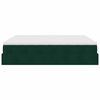 vidaXL Cadre de lit ottoman avec matelas vert fonc&eacute; 200x200 cm velours