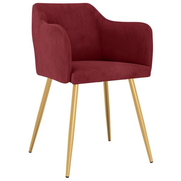 vidaXL Chaises &agrave; manger lot de 6 rouge bordeaux velours