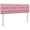 vidaXL Cadre de lit ottoman avec matelas rose 140x190 cm velours