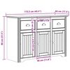 vidaXL Buffet BODO blanc 115,5x44x80 cm bois massif de pin