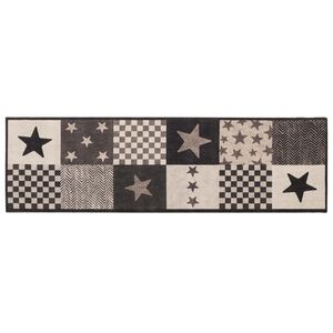 vidaXL Tapis de Cuisine &eacute;toiles grises 150 x 45 cm 100% Polyamide