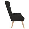 vidaXL Chaise de relaxation Noir Tissu