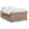 vidaXL Sommier &agrave; lattes de lit avec matelas Cappuccino 140x190 cm