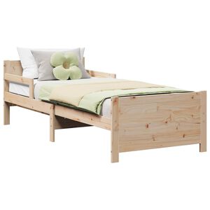 vidaXL Cadre de lit Marron 80 x 200 cm Bois d'ing&eacute;nierie