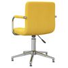 vidaXL Chaise pivotante de salle à manger Jaune moutarde Tissu