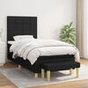 vidaXL Sommier à lattes de lit avec matelas Noir 100x200 cm Tissu