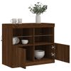 vidaXL Buffet avec lumières LED chêne marron 81x37x67 cm