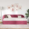 vidaXL Cadre de lit d'angle avec matelas 2 pcs Rouge Velours