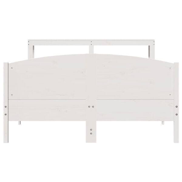 vidaXL Cadre de lit sans matelas blanc 120x200 cm bois de pin massif