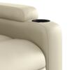 vidaXL Fauteuil inclinable électrique Crème Similicuir