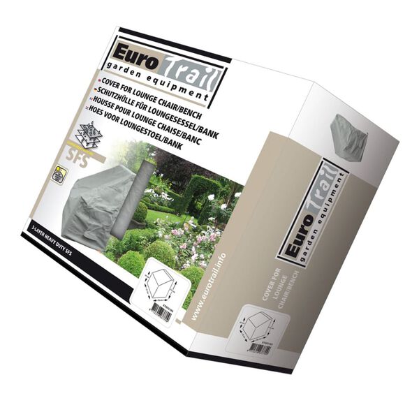 Eurotrail Housse de protection de chaise de salon 75x78x115/67 cm Gris