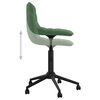 vidaXL Chaises pivotantes &agrave; manger lot de 4 vert fonc&eacute; velours