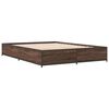 vidaXL Cadre de lit sans matelas ch&ecirc;ne marron 135x190 cm