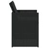 vidaXL Ensemble &agrave; manger de jardin coussins 5pcs Noir R&eacute;sine tress&eacute;e