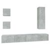vidaXL Ensemble de meubles TV 5 pcs Gris béton Bois d'ingénierie