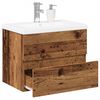 vidaXL Armoire lavabo avec bassin intégré vieux bois