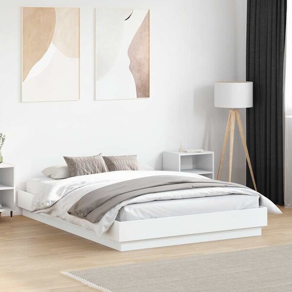 vidaXL Cadre de lit sans matelas blanc 120x190 cm