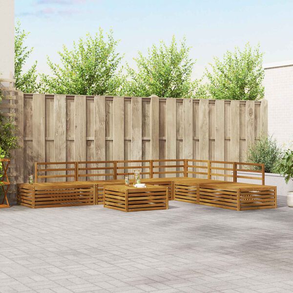 vidaXL Ensemble de canap&eacute;s d'ext&eacute;rieur 7 Pi&egrave;ce Naturel