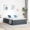 vidaXL Lit avec rangement et matelas Gris fonc&eacute; 140 x 200 cm Velours