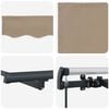 vidaXL Auvent R&eacute;tractable Beige 250 x 200 cm tissu