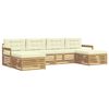 vidaXL Ensemble de canap&eacute;s d'ext&eacute;rieur 6 pc Blanc et cr&egrave;me