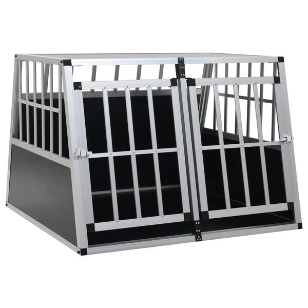 vidaXL Cage pour chien &agrave; double porte 94 x 88 x 69 cm