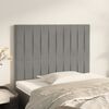 vidaXL Tête de lit Gris clair 80x5x118/128 cm Velours